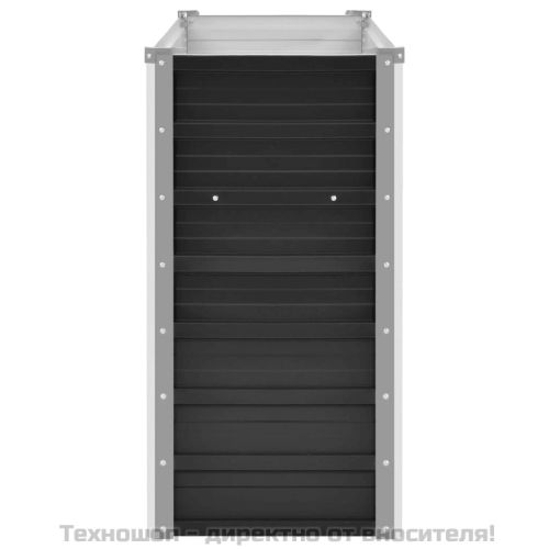 Градинска висока леха антрацит 160x40x77 см поцинкована стомана