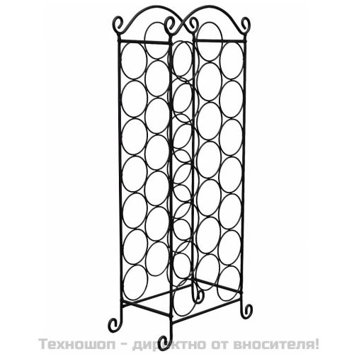 Метална стойка за вино за 21 бутилки