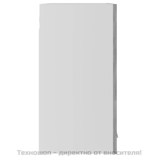 Висящ стъклен шкаф "Lyon", бетонно сив, 60x31x60 см, инженерно дърво