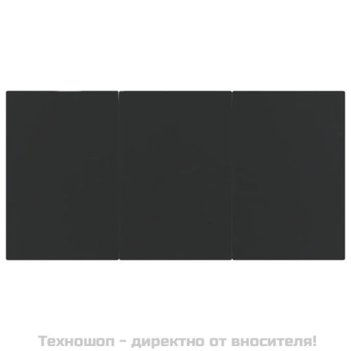 Градински трапезен комплект 7 части с възглавници сив полиратан
