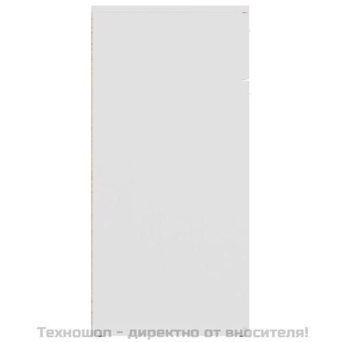 Бюфет, бял, 80x36x75 см, инженерно дърво