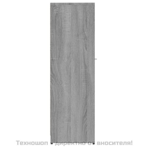 Шкаф за баня, сив сонома, 30x30x95 см, инженерно дърво