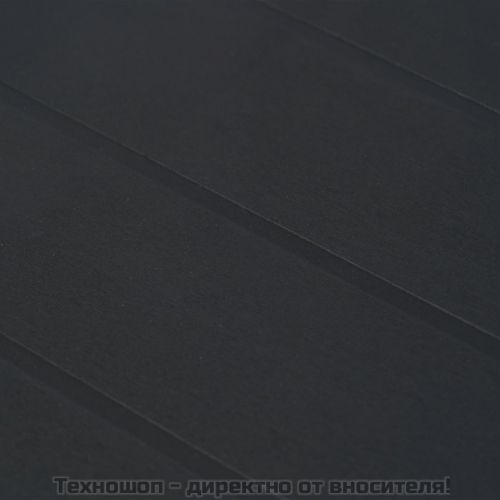 Градинска маса, 220x90x72 см, пластмаса, ратанов вид, антрацит