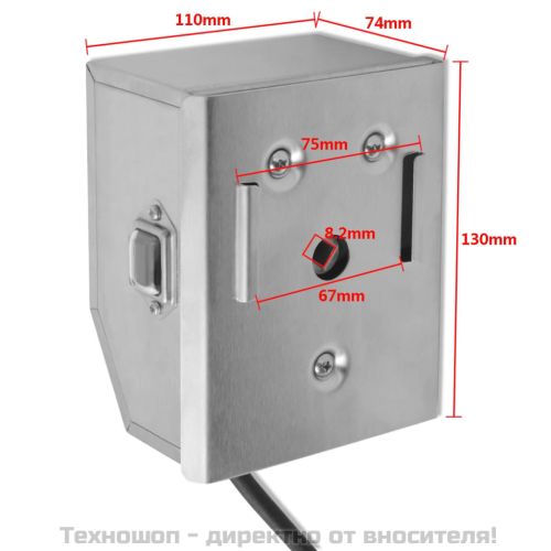 BBQ шиш с професионален мотор, стоманен, 1200 мм
