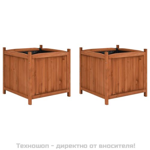 Повдигнати лехи, 2 бр, 50x50x50 см, чам