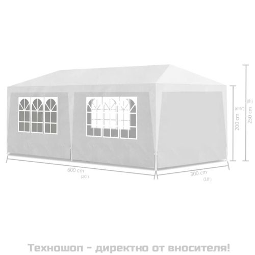 Парти шатра, 3х6 м, бяла