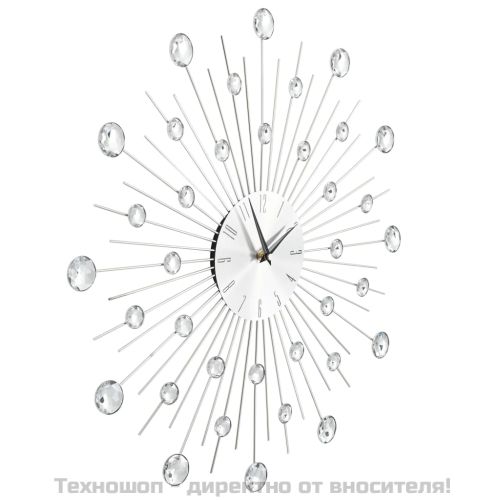 Стенен часовник с кварцов механизъм, модерен дизайн, 50 см