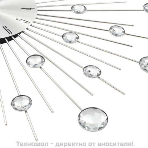 Стенен часовник с кварцов механизъм, модерен дизайн, 50 см