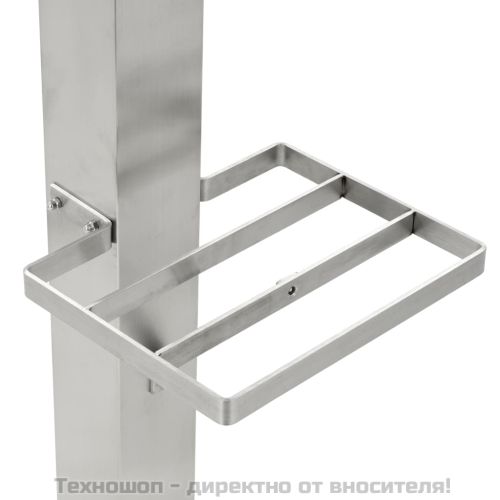 Градинска чешма, неръждаема стомана, квадратна колона, 95 см