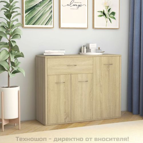 Бюфет, дъб сонома, 88x30x70 см, инженерно дърво