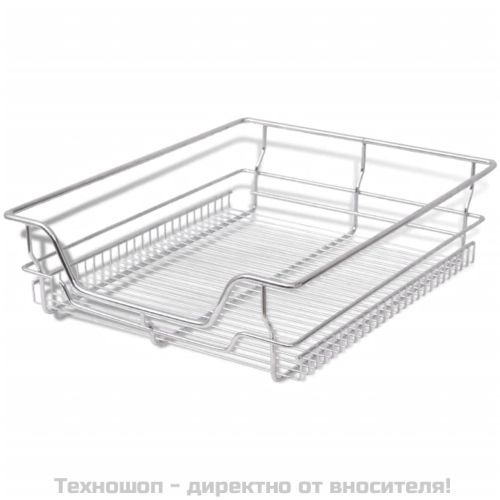 Телени кошници, плъзгащи се, 2 бр, сребристи, 500 мм