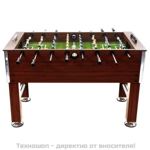 Футболна маса, стомана, 60 кг, 140x74,5x87,5 см, кафява