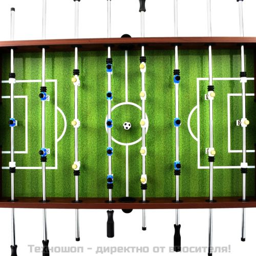 Футболна маса, стомана, 60 кг, 140x74,5x87,5 см, кафява