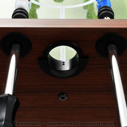 Футболна маса, стомана, 60 кг, 140x74,5x87,5 см, кафява