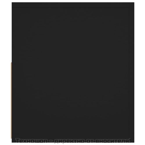 ТВ шкаф с LED осветление, черен, 120x35x40 см