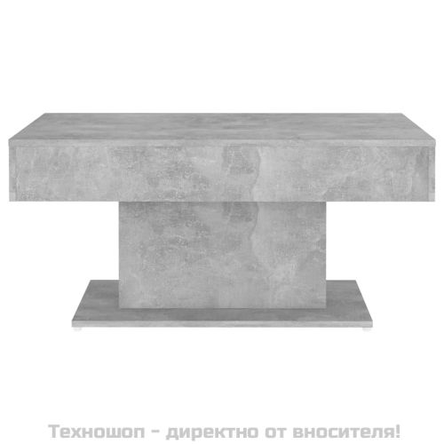 Маса за кафе, бетонно сива, 96x50x45 см, инженерно дърво