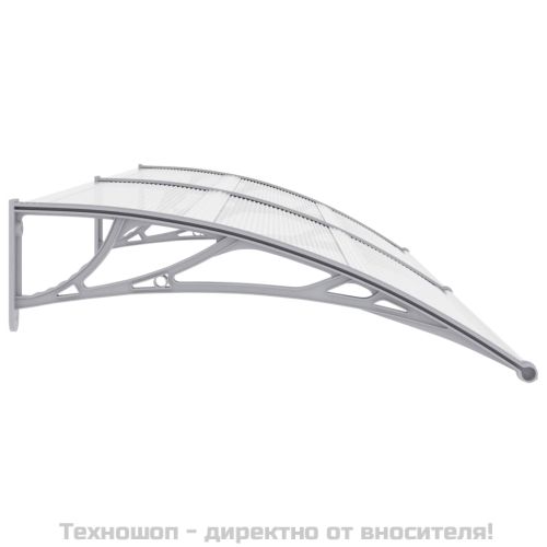 Навес за врата сив 240x100 см PC