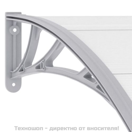 Навес за врата сив 240x100 см PC