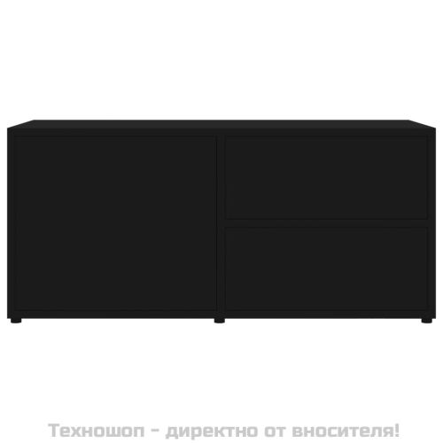 ТВ шкаф, черен, 80x34x36 см, инженерно дърво