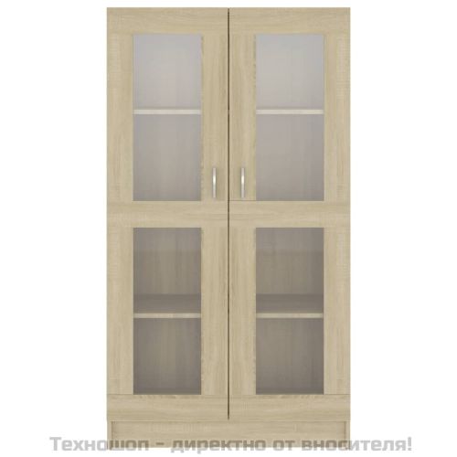 Шкаф витрина, дъб сонома, 82,5x30,5x150 см, ПДЧ