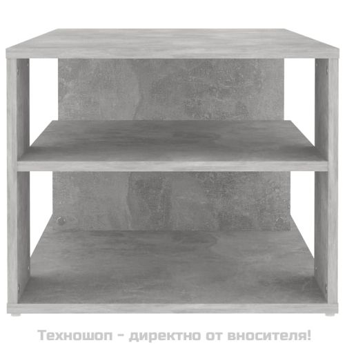 Маса за кафе, бетонно сива, 100x50x40 см, инженерно дърво