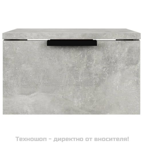 Нощни шкафчета за стенен монтаж 2 бр бетонно сиви 34x30x20 см