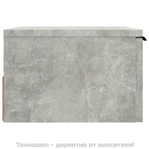 Нощни шкафчета за стенен монтаж 2 бр бетонно сиви 34x30x20 см