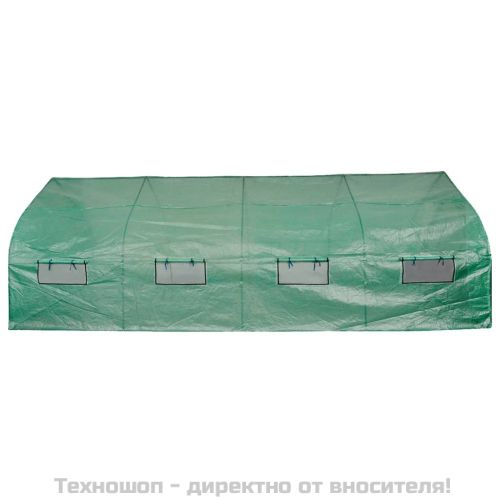 Преносима политунелна оранжерия със стоманена рамка, 18 м²