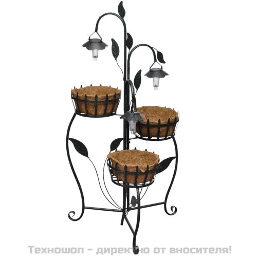 Соларна лампа с кошници за цветя