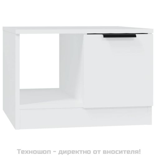 Кафе маса, бяла, 50x50x36 см, инженерно дърво