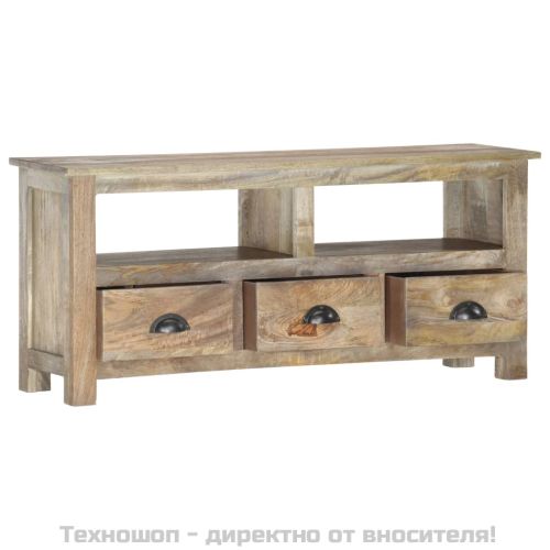 ТВ шкаф, 110x30x50 см, мангово дърво масив