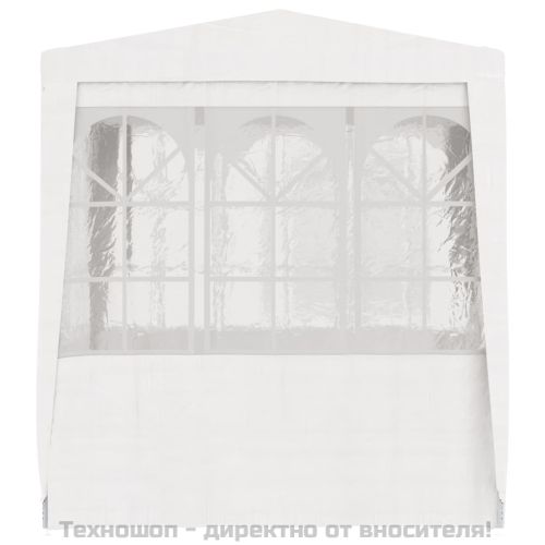 Професионална парти шатра със стени 2,5x2,5 м бяла 90 г/м²