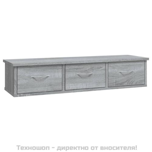 Стенен шкаф, сив сонома, 88x26x18,5 см, инженерно дърво