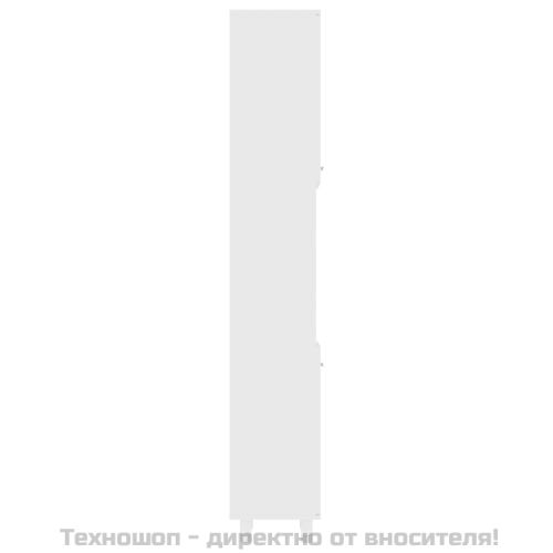 Шкаф за баня, бял, 30x30x179 см, инженерно дърво