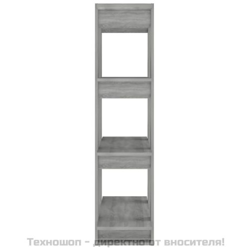 Библиотека/разделител за стая, сив сонома, 80x30x123,5 см