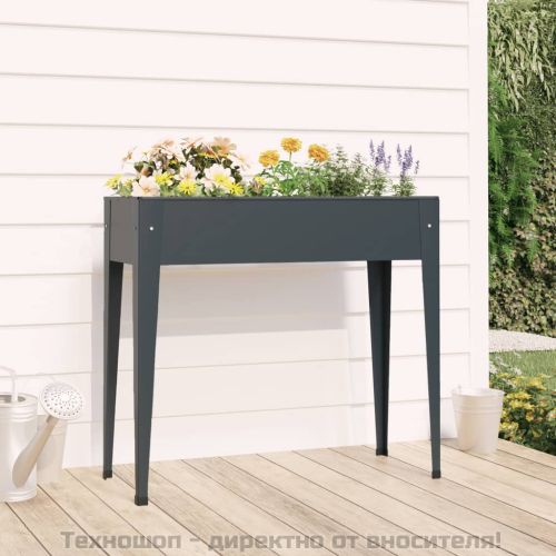 Градинска кашпа, 100,5x40,5x90 см, поцинкована стомана