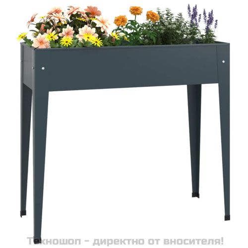 Градинска кашпа, 100,5x40,5x90 см, поцинкована стомана