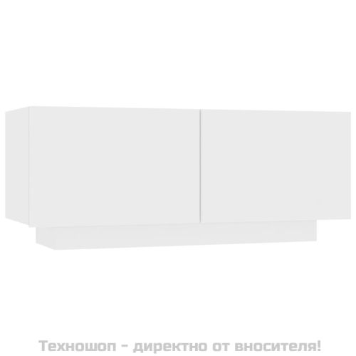 ТB шкаф, бял, 100x35x40 см, инженерно дърво