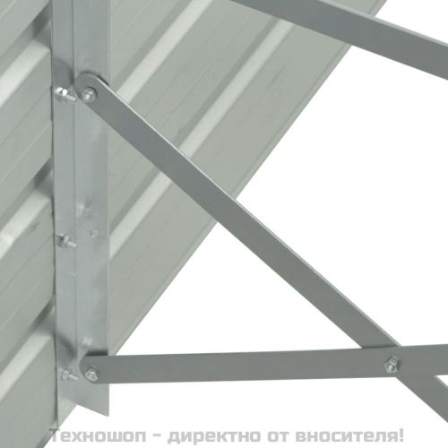 Градинска висока леха поцинкована стомана 320x40x45 см сива