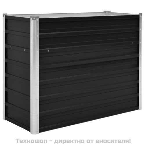 Градинска висока леха антрацит 100x40x77 см поцинкована стомана