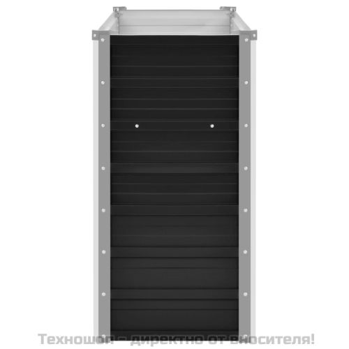 Градинска висока леха антрацит 100x40x77 см поцинкована стомана