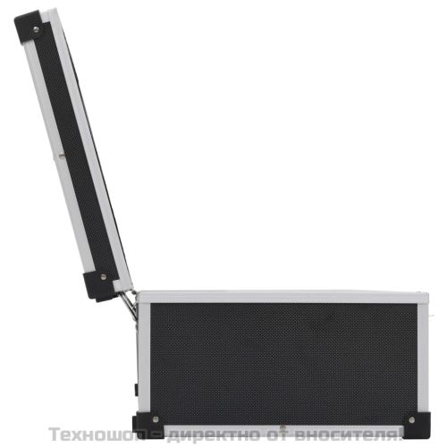 CD куфар за 80 диска, алуминий, ABS, черен