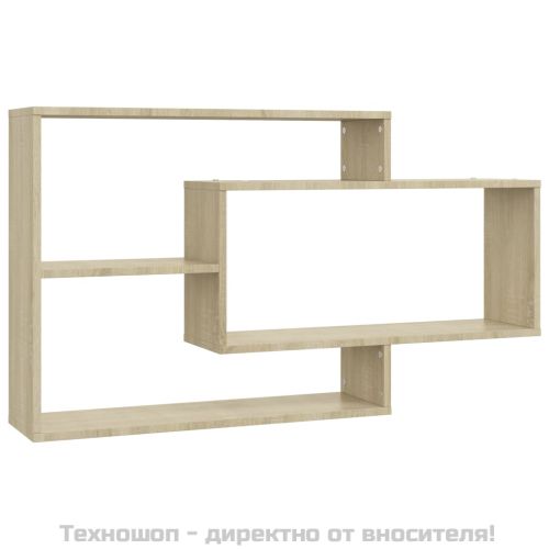 Стенни рафтове, дъб сонома, 104x20x58,5 см, инженерно дърво