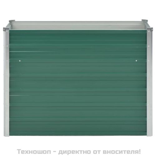 Градинска висока леха поцинкована стомана 100x40x77 см зелена