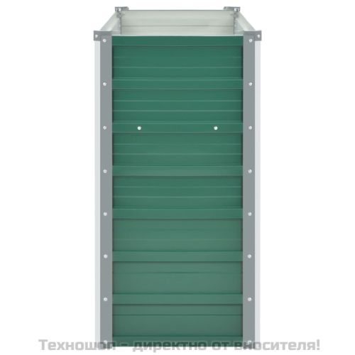 Градинска висока леха поцинкована стомана 100x40x77 см зелена