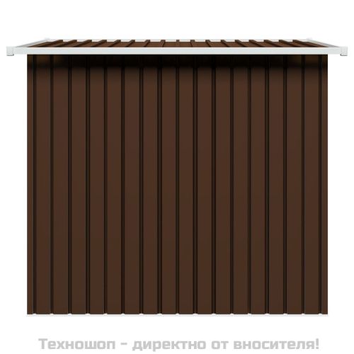 Градинска барака за съхранение, кафява, 194x121x181 см, стомана