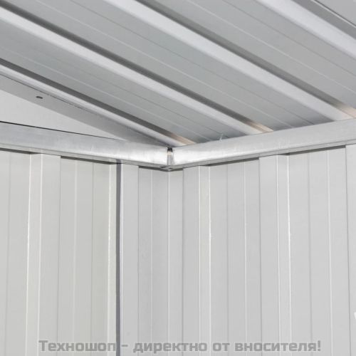 Градинска барака за съхранение, кафява, 194x121x181 см, стомана