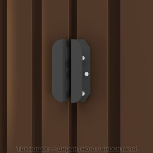 Градинска барака за съхранение, кафява, 194x121x181 см, стомана