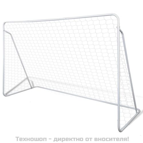 Футболна врата, стомана, 240х90х150 см, високо качество