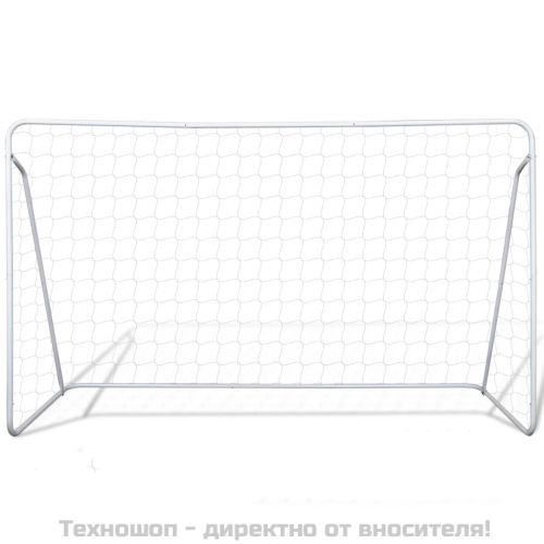 Футболна врата, стомана, 240х90х150 см, високо качество